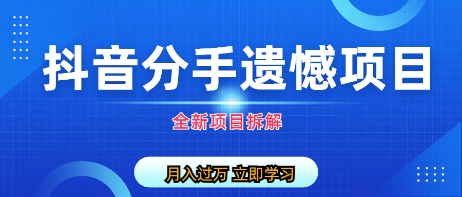（6633期）自媒体抖音分手遗憾项目私域项目拆解插图
