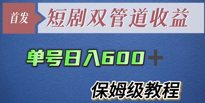 （5850期）单号日入600+最新短剧双管道收益【详细教程】插图