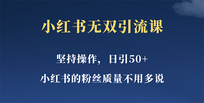 （5674期）小红书无双课一天引50+女粉，不用做视频发视频，小白也很容易上手拿到结果插图