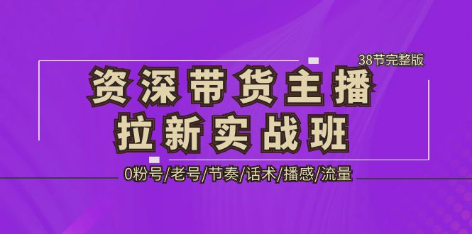 （5191期）资深·带货主播拉新实战班，0粉号/老号/节奏/话术/播感/流量-38节完整版插图