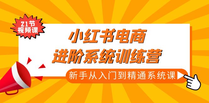 （4952期）小红书电商进阶系统训练营：新手从入门到精通系统课（21节视频课）插图