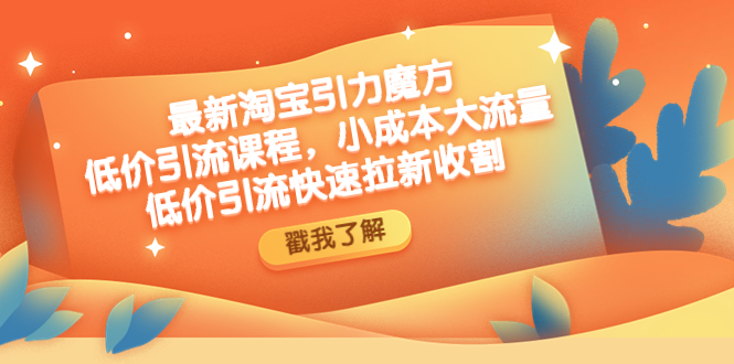 （4708期）最新淘宝引力魔方低价引流实操：小成本大流量，低价引流快速拉新收割插图