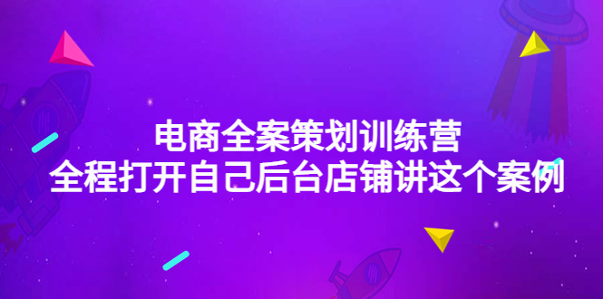 （4268期）电商全案策划训练营：全程打开自己后台店铺讲这个案例（9节课时）插图