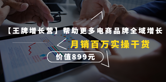 （4264期）【王牌增长营】帮助更多电商品牌全域增长，月销百万实操干货，价值899元插图