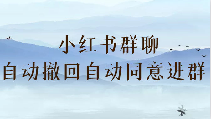 小红书群聊自动撤回、自动同意进群插件 （防截流）插图