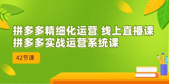 2023年8月新课-拼多多精细化运营 线上直播课：拼多多实战运营系统课-42节插图