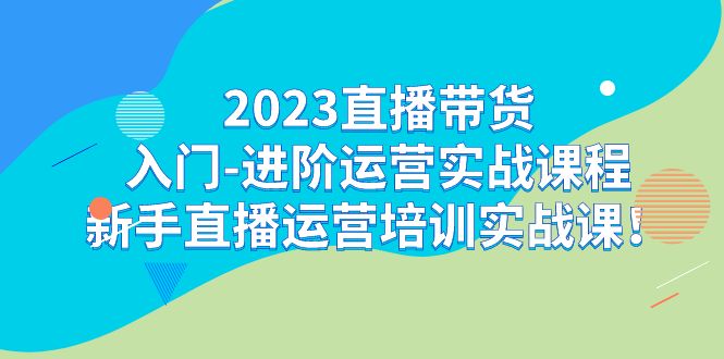 2023直播带货入门-进阶运营实战课程：新手直播运营培训实战课插图