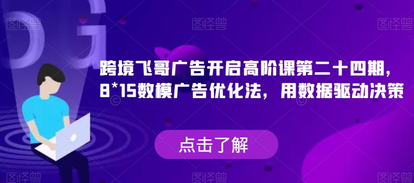 跨境飞哥广告开启高阶课第二十四期，​8*15数模广告优化法，用数据驱动决策插图