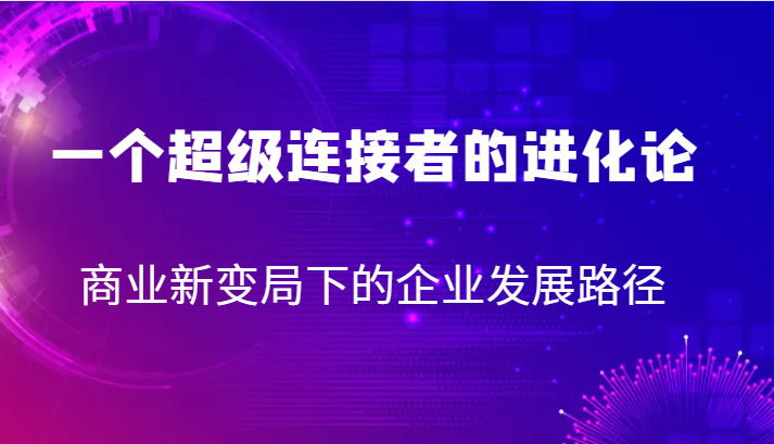 一个超级连接者的进化论 商业新变局下的企业发展路径插图