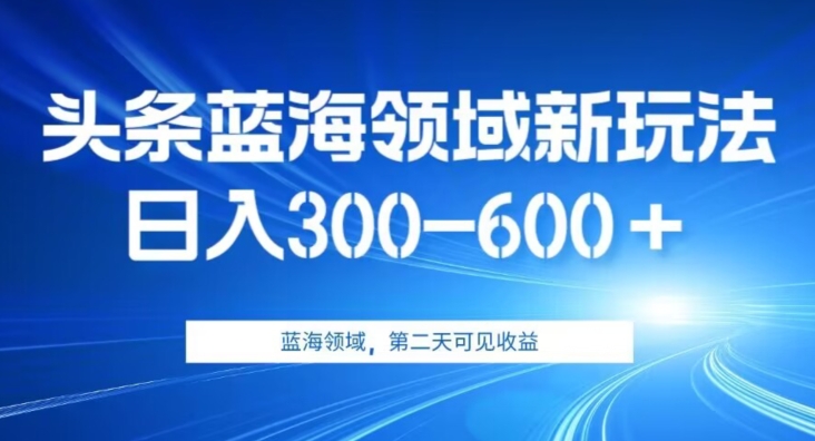 AI头条野路子蓝海领域新玩法2.0，日入300-600＋，附保姆级教程【揭秘】插图