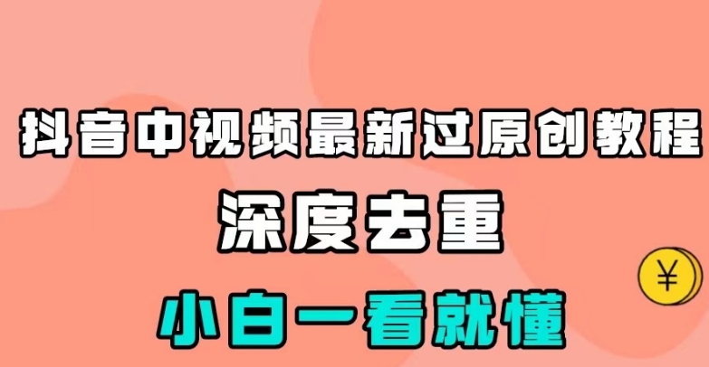 抖音中视频最新过原创教程，深度去重，小白一看就懂【揭秘】插图