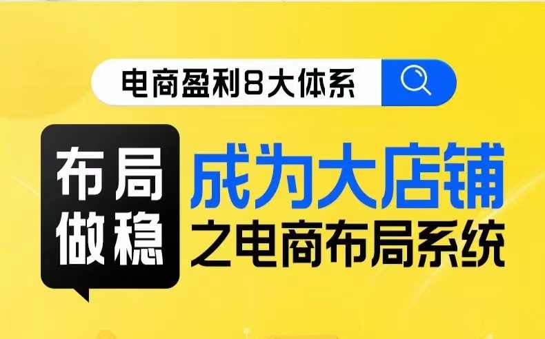 八大体系布局篇·布局做稳，成为大店的电商布局线上课插图
