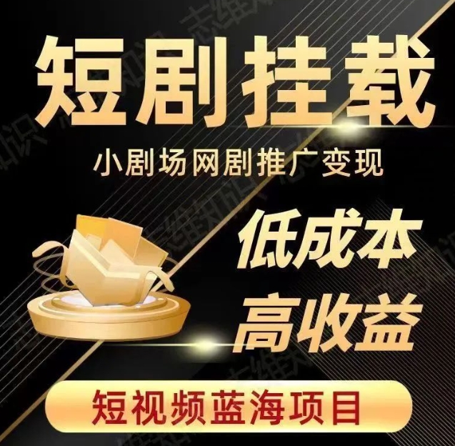 2023短视频蓝海项目，抖音快手短剧推广变现教程，低成本高收益插图