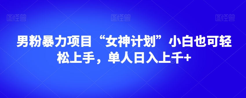 男粉暴力项目“女神计划”小白也可轻松上手，单人日入上千+【揭秘】插图