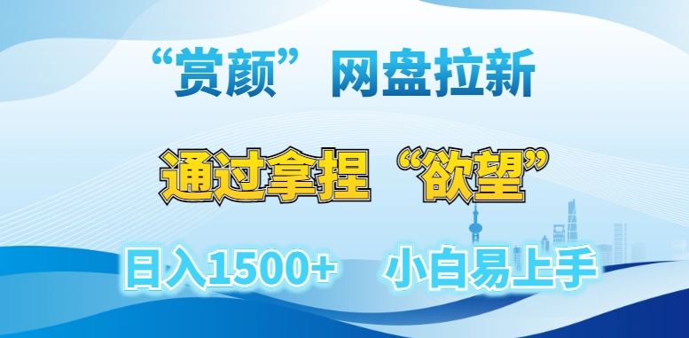 “赏颜”网盘拉新赛道，通过拿捏“欲望”日入1500+，小白易上手【揭秘】插图