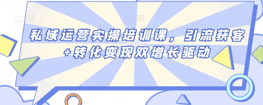 私域运营实操培训课，引流获客+转化变现双增长驱动插图