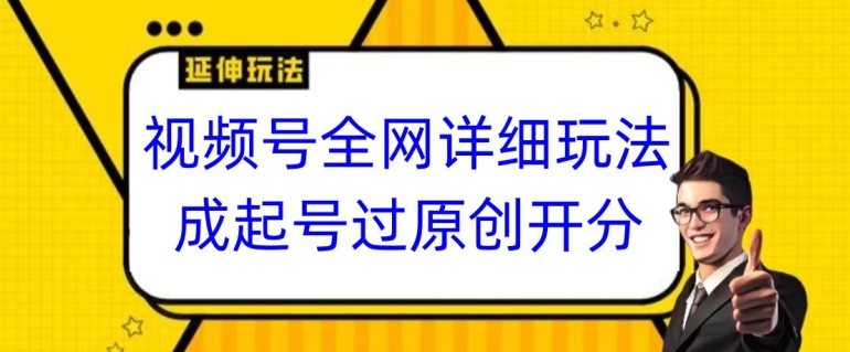 视频号全网最详细玩法，起号过原创开分成，单号日入300+插图
