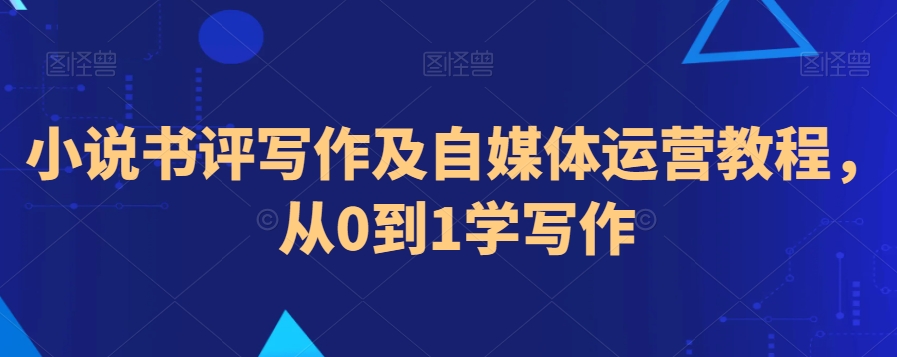 小说书评写作及自媒体运营教程，从0到1学写作插图