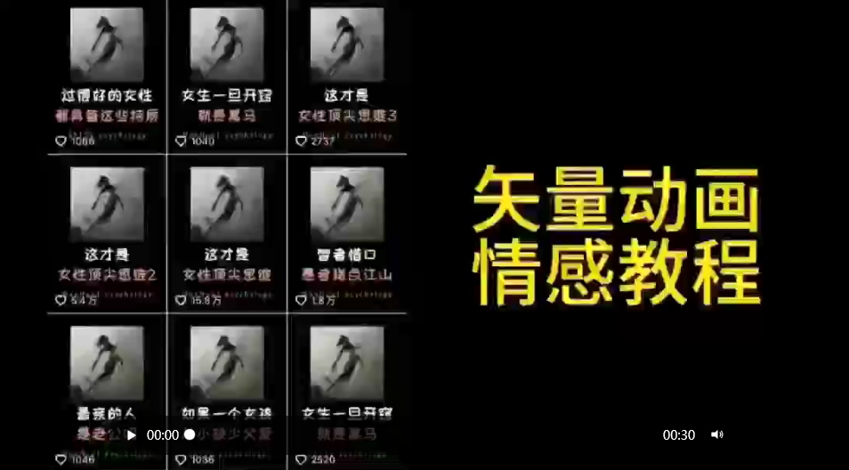 （9334期）矢量动画情感教程：高点赞涨粉，适合情感、思维、创业教育等赛道插图