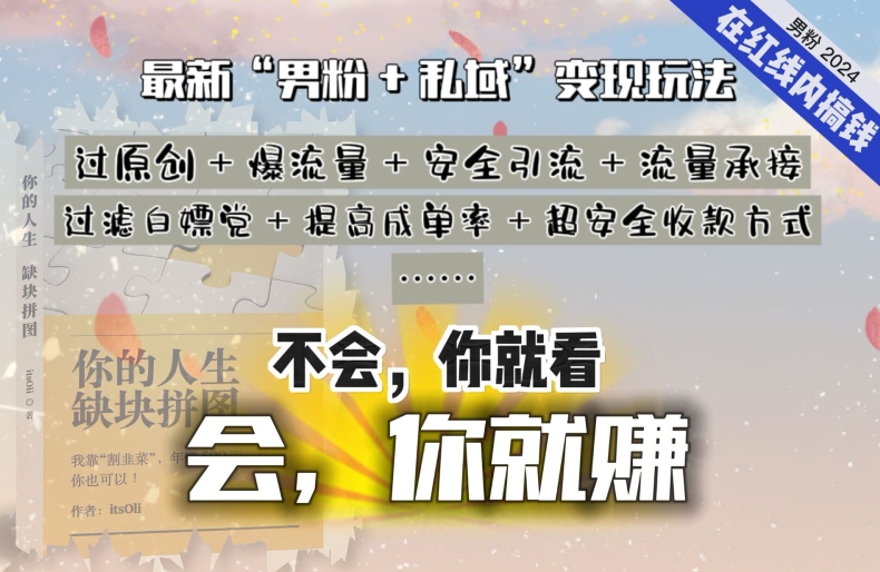 2024，“男粉+私域”还是最耐造、最赚、最轻松、最愉快的变现方式插图