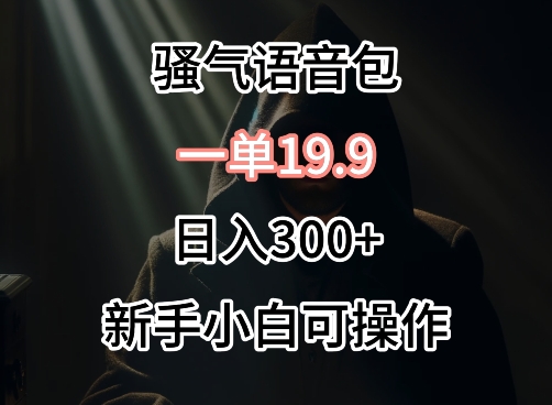 0成本卖骚气语音包，一单19.9.日入300+插图