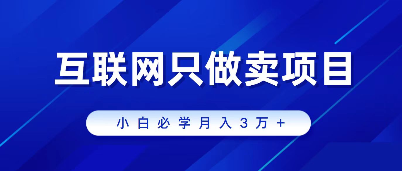 （9623期）互联网的尽头就是卖项目，被割过韭菜的兄弟们必看！轻松月入三万以上！插图
