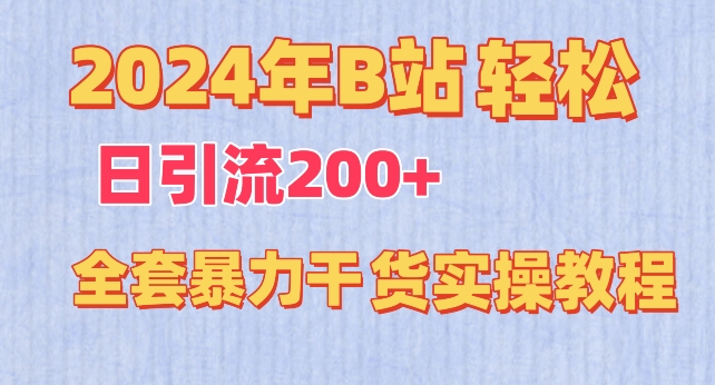 2024年B站轻松日引流200+的全套暴力干货实操教程插图