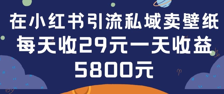 在小红书引流私域卖壁纸每张29元单日最高卖出200张(0-1搭建教程)插图