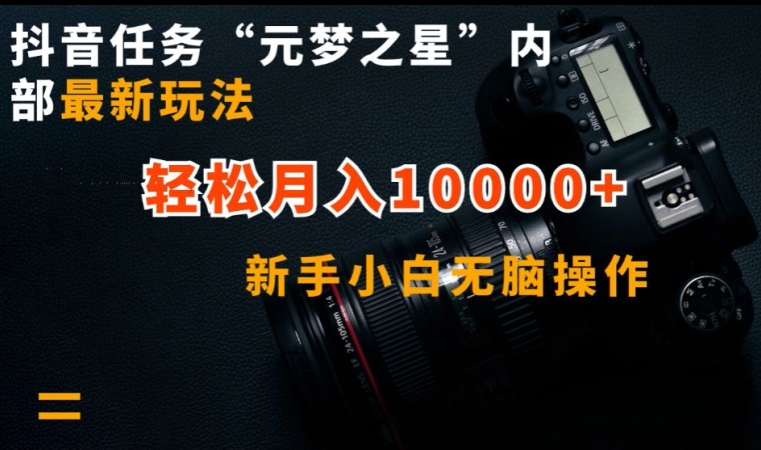 抖音任务“元梦之星”内部最新玩法，新手小白无脑操作，轻松月入10000+插图