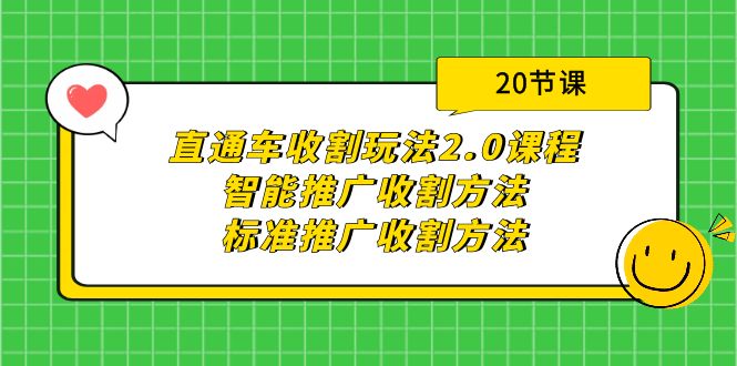 （9692期）直通车收割玩法2.0课程：智能推广收割方法+标准推广收割方法（20节课）插图