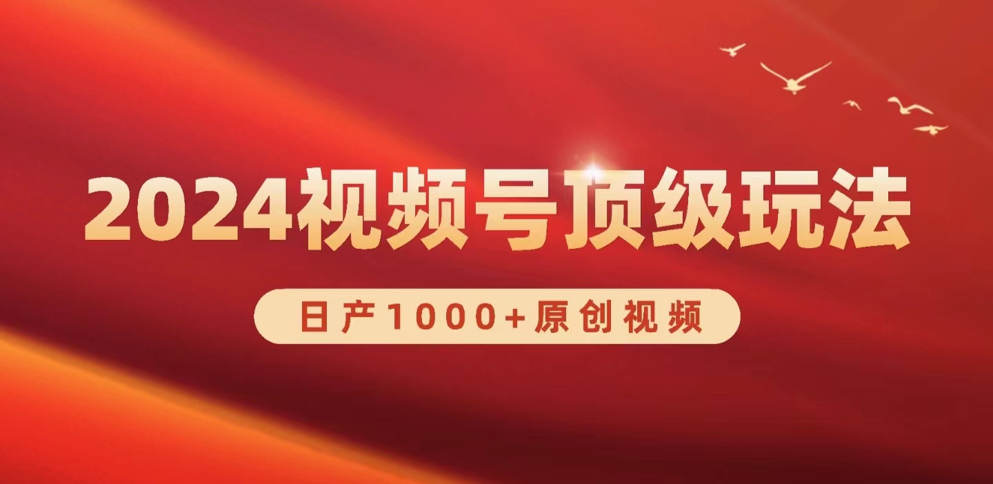 （9905期）2024视频号新赛道，日产1000+原创视频，轻松实现日入3000+插图