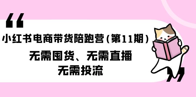 （9996期）小红书电商带货陪跑营（第11期）无需囤货、无需直播、无需投流（送往期10套）插图