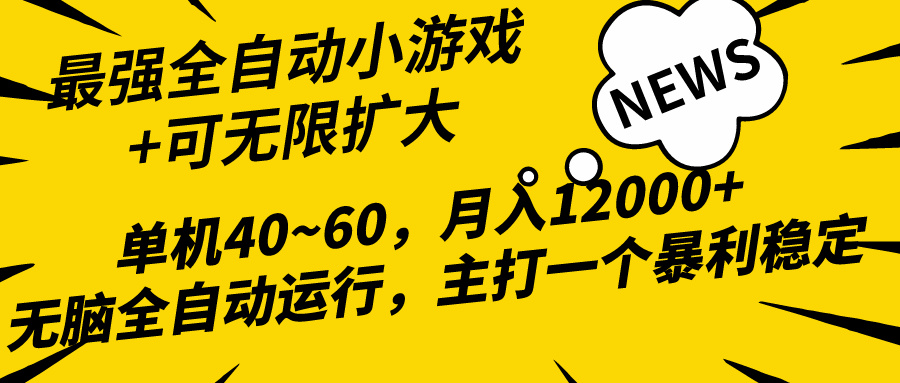 （10046期）2024最新全网独家小游戏全自动，单机40~60,稳定躺赚，小白都能月入过万插图
