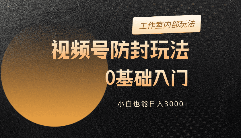 （10107期）2024视频号升级防封玩法，零基础入门，小白也能日入3000+插图