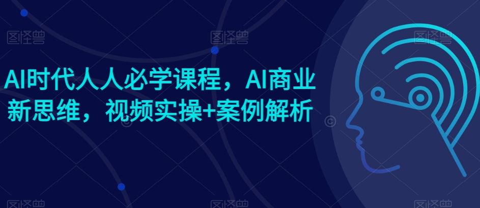 AI时代人人必学课程，AI商业新思维，视频实操+案例解析【赠AI商业爆款案例】插图