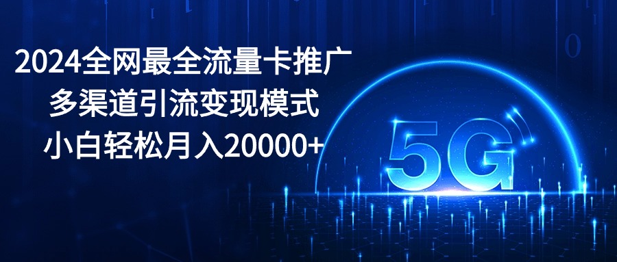 （10608期）2024全网最全流量卡推广多渠道引流变现模式，小白轻松月入20000+插图