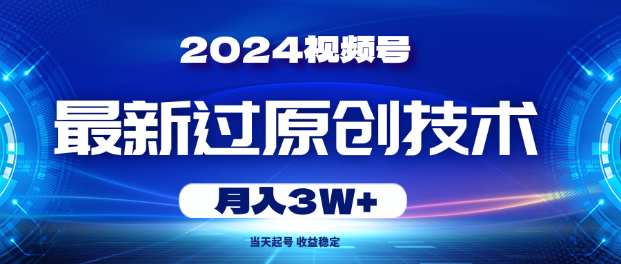 （10704期）2024视频号最新过原创技术，当天起号，收益稳定，月入3W+插图
