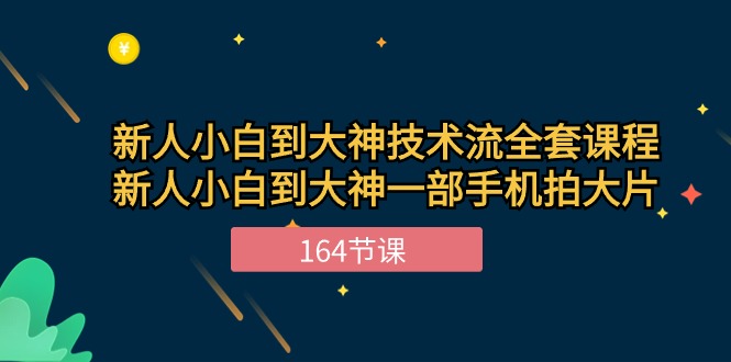 新手小白到大神技术流全套课程，新人小白到大神一部手机拍大片（164节）插图
