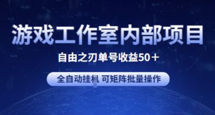 游戏工作室内部项目 自由之刃2 单号收益50+ 全自动挂JI 可矩阵批量操作插图
