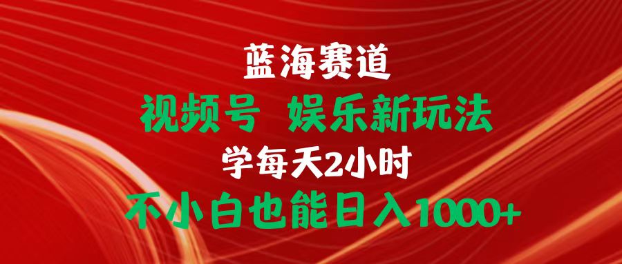 （10818期）蓝海赛道视频号 娱乐新玩法每天2小时小白也能日入1000+插图