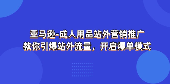 （11398期）亚马逊-成人用品 站外营销推广  教你引爆站外流量，开启爆单模式插图