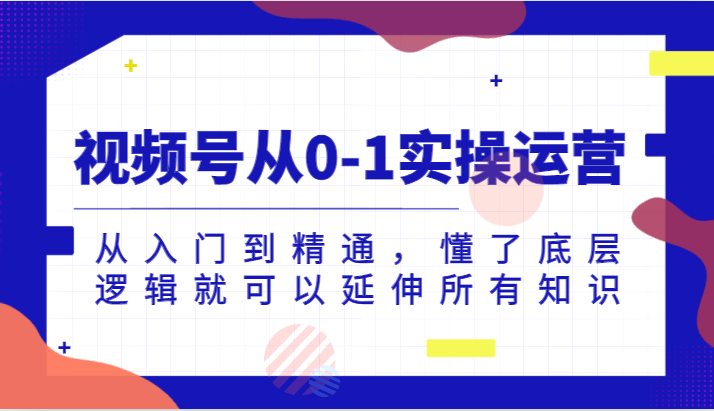 视频号从0-1实操运营，从入门到精通，懂了底层逻辑就可以延伸所有知识（更新2024.7）插图