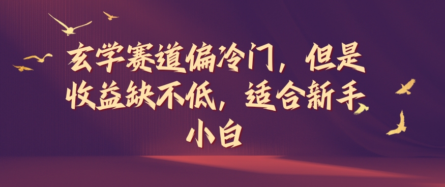 玄学赛道偏冷门，但是收益缺不低，适合新手小白插图