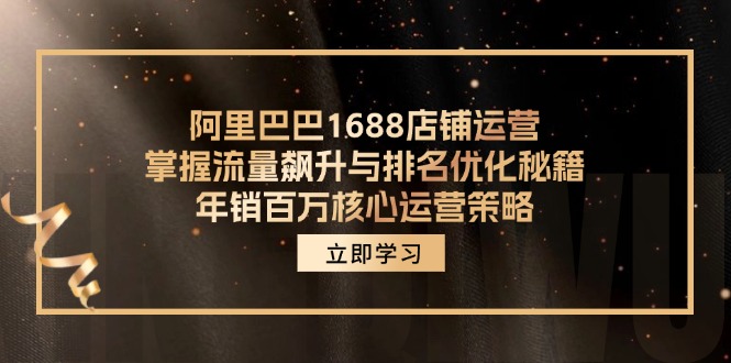 阿里巴巴1688店铺运营，掌握流量飙升与排名优化秘籍 年销百万核心运营策略插图