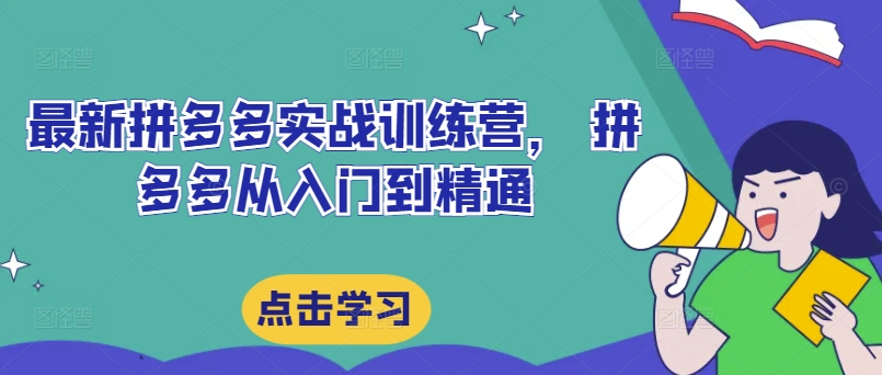 最新拼多多实战训练营， 拼多多从入门到精通插图