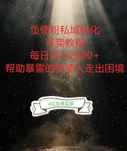 负债粉掘金计划，帮助负债者解决问题，债务规划，债务重组，最好的变现方式插图