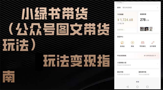 （12903期）小绿书带货（公众号图文带货玩法）玩法变现指南插图