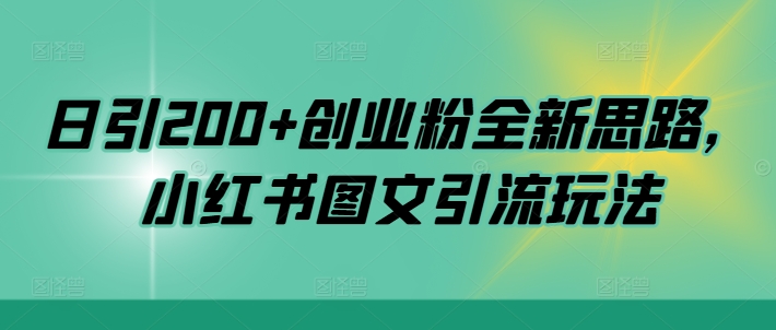 日引200+创业粉全新思路，小红书图文引流玩法插图