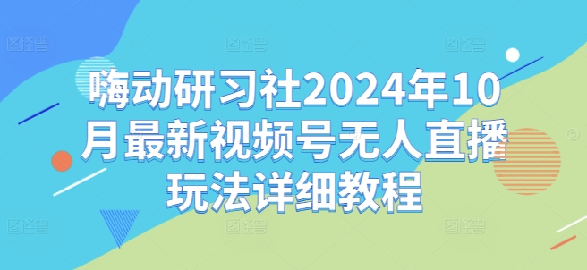嗨动研习社2024年10月最新视频号无人直播玩法详细教程插图