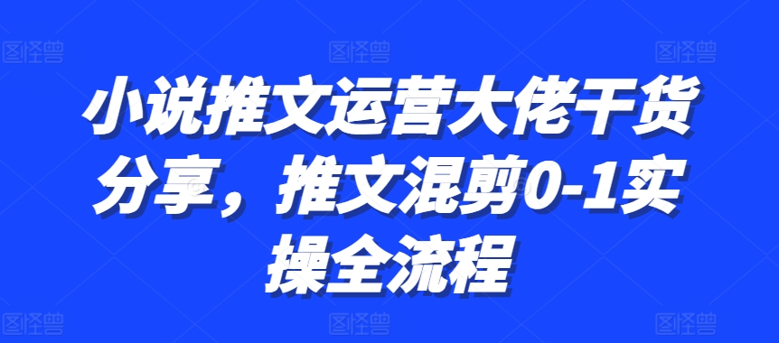 小说推文运营大佬干货分享，推文混剪0-1实操全流程插图